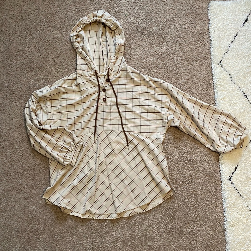 Plaid Lightweight Pullover Jacket - image 1